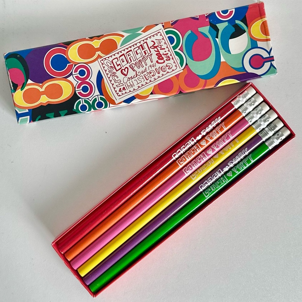 BNIB - Coach Poppy Limited Edition Collectors 12 Piece Pencil Box Set - Picture 5 of 12
